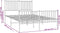 vidaXL - Bedframe - met - hoofd- - en - voeteneinde - metaal - wit - 140x190 - cm