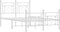 vidaXL - Bedframe - met - hoofd- - en - voeteneinde - metaal - wit - 120x200 - cm