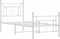 vidaXL - Bedframe - met - hoofd- - en - voeteneinde - metaal - wit - 80x200 - cm