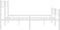 vidaXL - Bedframe - met - hoofd- - en - voeteneinde - metaal - wit - 193x203 - cm