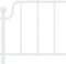 vidaXL - Bedframe - met - hoofd- - en - voeteneinde metaal - wit - 183x213 - cm