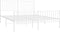 vidaXL - Bedframe - met - hoofd- - en - voeteneinde - metaal - wit - 150x200 - cm