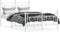 vidaXL - Bedframe - met - hoofd- - en - voeteneinde - metaal - wit - 120 - x - 190 - cm