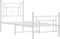 vidaXL - Bedframe - met - hoofd- - en - voeteneinde - metaal - wit - 75x190 - cm