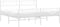 vidaXL - Bedframe - met - hoofd- - en - voeteneinde - metaal - wit - 183x213 - cm