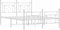 vidaXL - Bedframe - met - hoofd- - en - voeteneinde - metaal - wit - 140x190 - cm