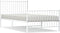 vidaXL - Bedframe - met - hoofd- - en - voeteneinde - metaal - wit - 100x200 - cm