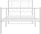 vidaXL - Bedframe - met - hoofd- - en - voeteneinde - metaal - wit - 100x200 - cm