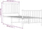 vidaXL - Bedframe - met - hoofd- - en - voeteneinde - metaal - wit - 75x190 - cm