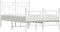 vidaXL - Bedframe - met - hoofd- - en - voeteneinde - metaal - wit - 135x190 - cm