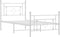 vidaXL - Bedframe - met - hoofd- - en - voeteneinde - metaal - wit - 100x190 - cm