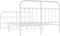 vidaXL - Bedframe - met - hoofd- - en - voeteneinde - metaal - wit - 150x200 - cm
