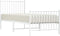 vidaXL - Bedframe - met - hoofd- - en - voeteneinde - metaal - wit - 80x200 - cm