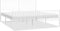 vidaXL - Bedframe - met - hoofd- - en - voeteneinde - metaal - wit - 183x213 - cm