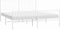 vidaXL - Bedframe - met - hoofd- - en - voeteneinde - metaal - wit - 200x200 - cm