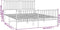 vidaXL - Bedframe - met - hoofd- - en - voeteneinde - metaal - wit - 150x200 - cm