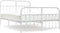 vidaXL - Bedframe - met - hoofd- - en - voeteneinde - metaal - wit - 140x190 - cm