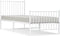 vidaXL - Bedframe - met - hoofd- - en - voeteneinde - metaal - wit - 80x200 - cm