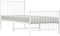 vidaXL - Bedframe - met - hoofd- - en - voeteneinde - metaal - wit - 80x200 - cm