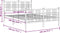 vidaXL - Bedframe - met - hoofd- - en - voeteneinde - metaal - wit - 140x190 - cm