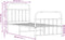 vidaXL - Bedframe - met - hoofd- - en - voeteneinde - metaal - wit - 90x190 - cm