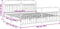 vidaXL - Bedframe - met - hoofd- - en - voeteneinde - metaal - wit - 193x203 - cm