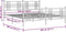 vidaXL - Bedframe - met - hoofd- - en - voeteneinde - metaal - wit - 200x200 - cm