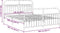 vidaXL - Bedframe - met - hoofd- - en - voeteneinde - metaal - wit - 160x200 - cm