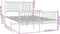 vidaXL - Bedframe - met - hoofd- - en - voeteneinde - metaal - wit - 140x190 - cm