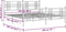 vidaXL - Bedframe - met - hoofd- - en - voeteneinde - metaal - wit - 193x203 - cm