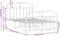 vidaXL - Bedframe - met - hoofd- - en - voeteneinde - metaal - wit - 120 - x - 190 - cm
