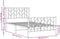 vidaXL - Bedframe - met - hoofd- - en - voeteneinde metaal - wit - 100x190 - cm