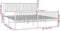 vidaXL - Bedframe - met - hoofd- - en - voeteneinde - metaal - wit - 183x213 - cm