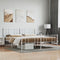 vidaXL - Bedframe - met - hoofd- - en - voeteneinde - metaal - wit - 180x200 - cm