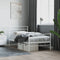 vidaXL - Bedframe - met - hoofd- - en - voeteneinde - metaal - wit - 90x200 - cm