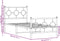 vidaXL - Bedframe - met - hoofd- - en - voeteneinde - metaal - wit - 90x190 - cm