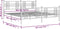 vidaXL - Bedframe - met - hoofd- - en - voeteneinde - metaal - wit - 180x200 - cm