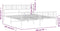 vidaXL - Bedframe - met - hoofd- - en - voeteneinde - metaal - wit - 193x203 - cm