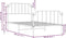 vidaXL - Bedframe - met - hoofd- - en - voeteneinde metaal - wit - 100x190 - cm