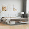 vidaXL - Bedframe - met - hoofd- - en - voeteneinde - metaal - wit - 200x200 - cm
