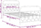 vidaXL - Bedframe - met - hoofd- - en - voeteneinde - metaal - wit - 100x200 - cm