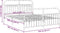 vidaXL - Bedframe - met - hoofd- - en - voeteneinde - metaal - wit - 150x200 - cm