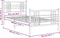 vidaXL - Bedframe - met - hoofd- - en - voeteneinde - metaal - wit - 100x190 - cm