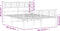 vidaXL - Bedframe - met - hoofd- - en - voeteneinde - metaal - wit - 140x200 - cm