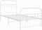 vidaXL - Bedframe - met - hoofd- - en - voeteneinde - metaal - wit - 90x190 - cm