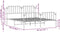 vidaXL - Bedframe - met - hoofd- - en - voeteneinde metaal - wit - 183x213 - cm