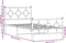 vidaXL - Bedframe - met - hoofd- - en - voeteneinde - metaal - wit - 100x200 - cm