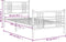 vidaXL - Bedframe - met - hoofd- - en - voeteneinde - metaal - wit - 90x200 - cm