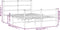 vidaXL - Bedframe - met - hoofd- - en - voeteneinde metaal - wit - 135x190 - cm