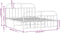 vidaXL - Bedframe - met - hoofd- - en - voeteneinde - metaal - wit - 135x190 - cm